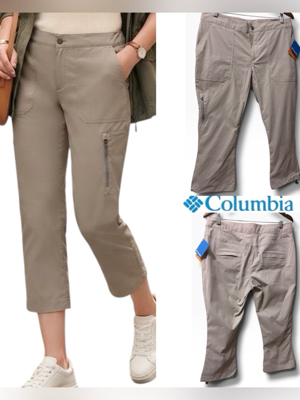 Columbia | NWT Women's Taupe Cargo Capri Pants (size 10)